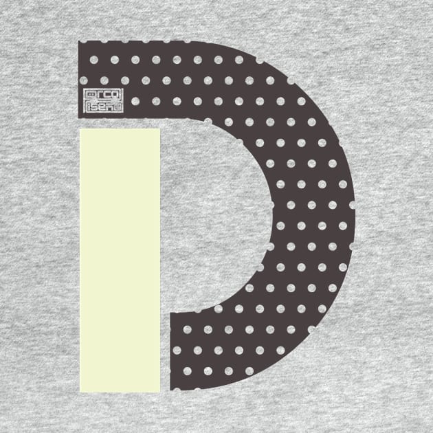 Initial Letter D Ladies Girls Polka Dots Girly Cute by porcodiseno